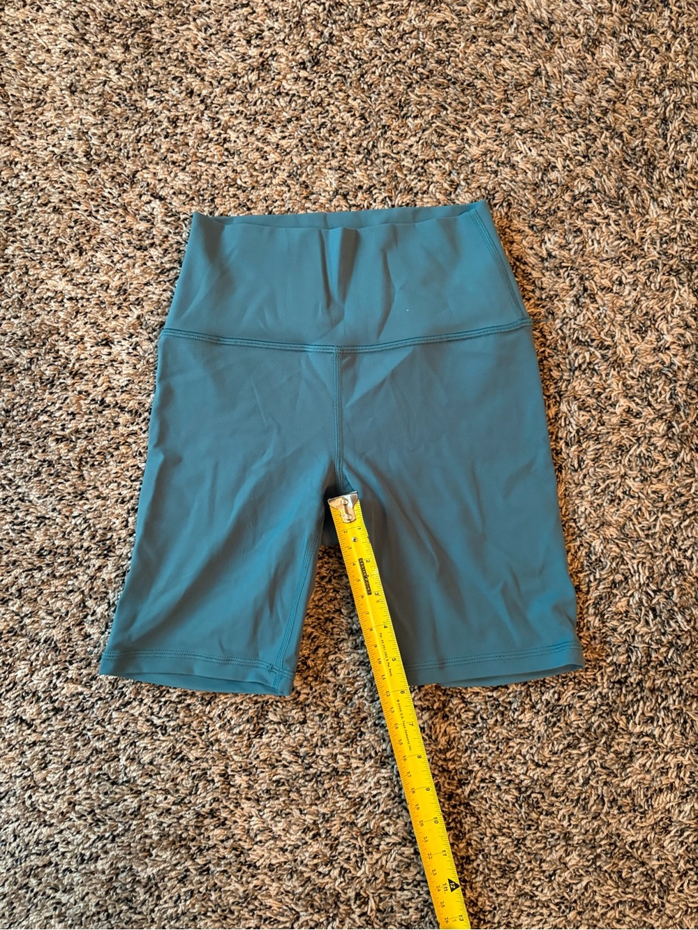 Athleta High-Rise Bike Shorts — Teal Blue